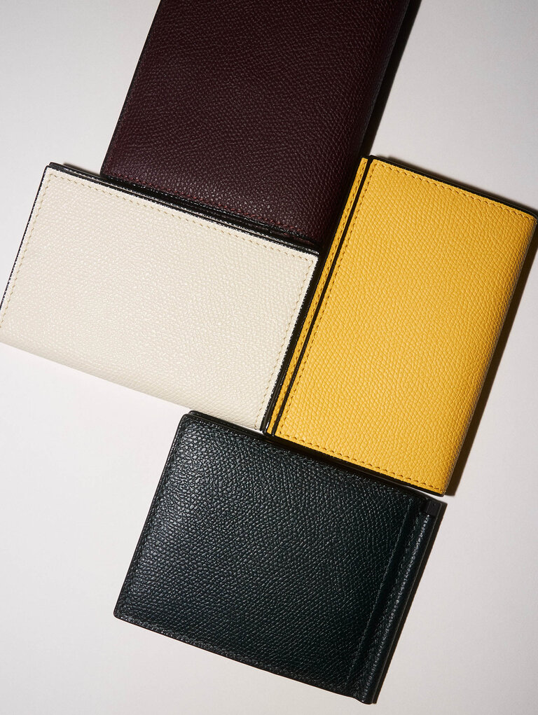 Valextra leather wallets and card case in various colours